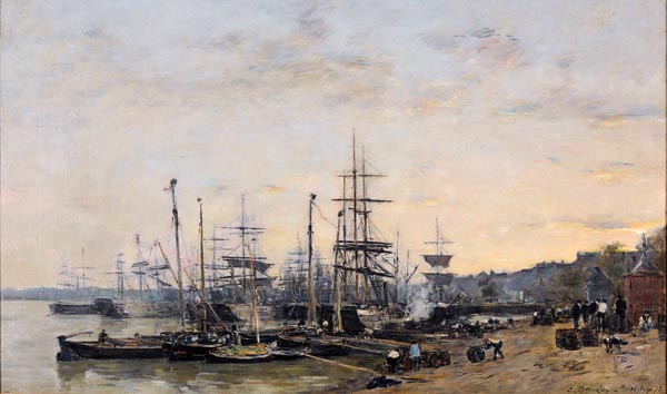 ‘The Port of Bordeaux’ - Eugène Boudin (French, 1824-1898)