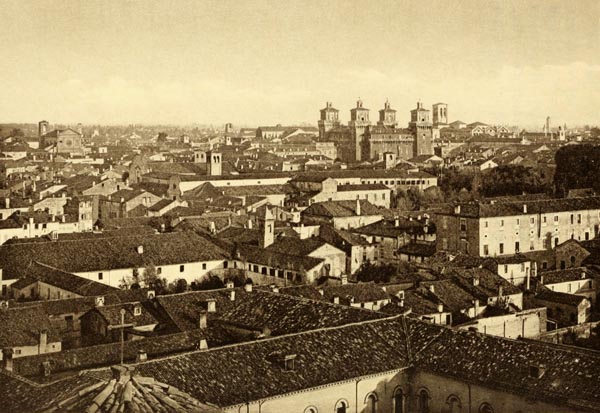 Ferrara - View of Castello Estense from the Bell-Tower of Saint Benedict