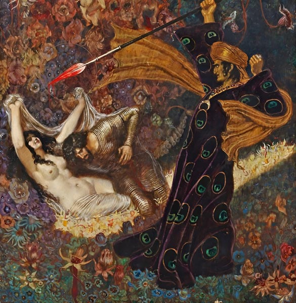 Motif from the prequel to the Parsifal narrative - by Franz Stassen (1869-1949)